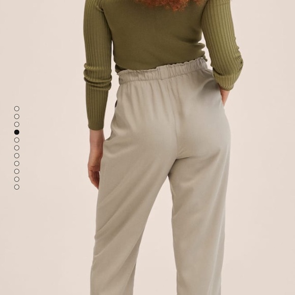 MANGO elastic waist cropped trousers - Picture 3 of 4